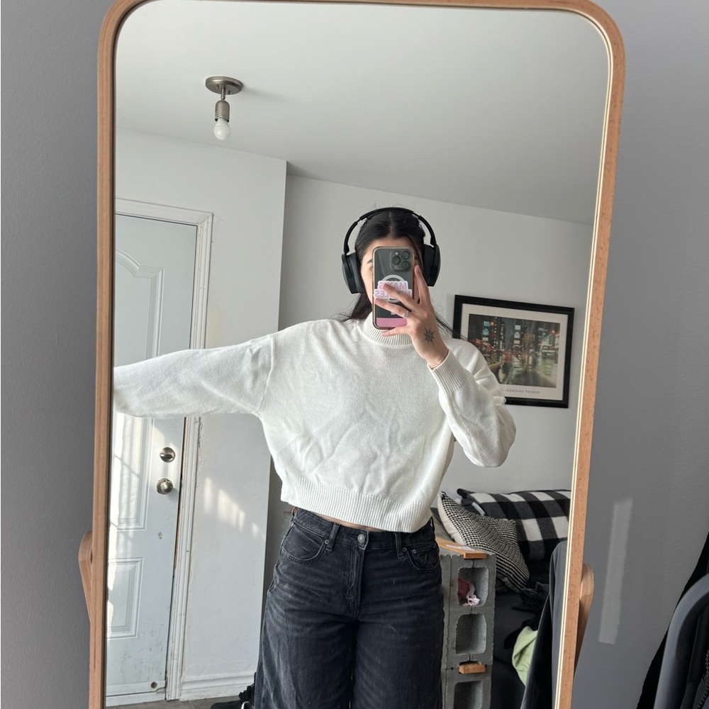 Women's White Sweater - Picture 2 of 2